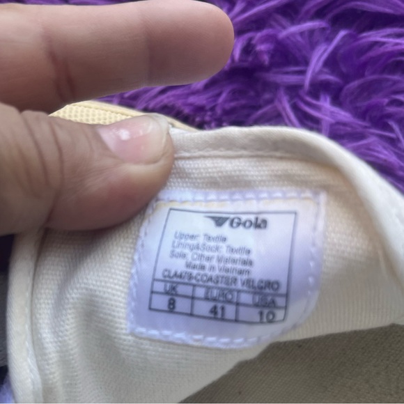 Gola Cream Sneakers with Red and Navy Stripes - Picture 7 of 7